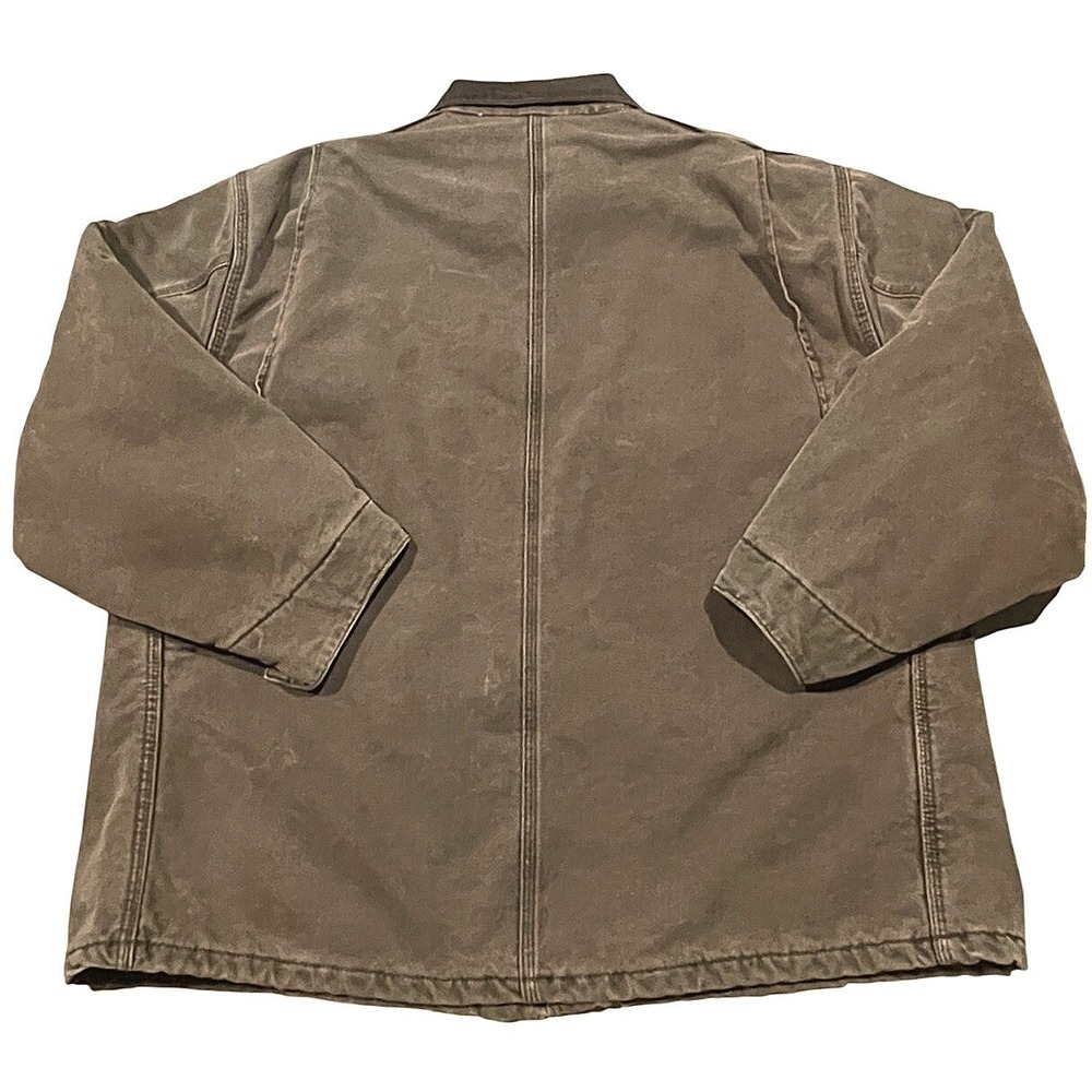 Vintage 90s Carhartt CO2 CHT Blanket Lined Chore Jacket Coat 2XL Chestnut Brown - Picture 2 of 7